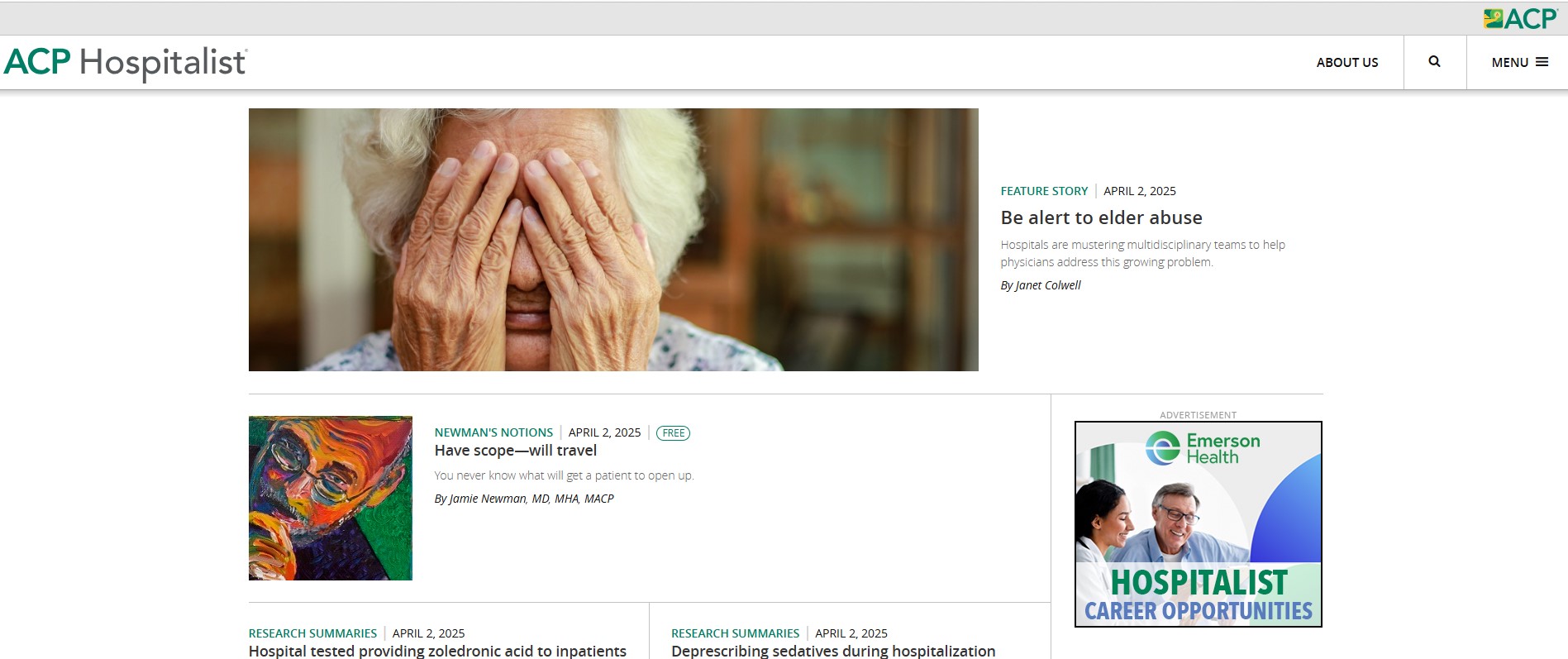 Featured in ACP hospitalist